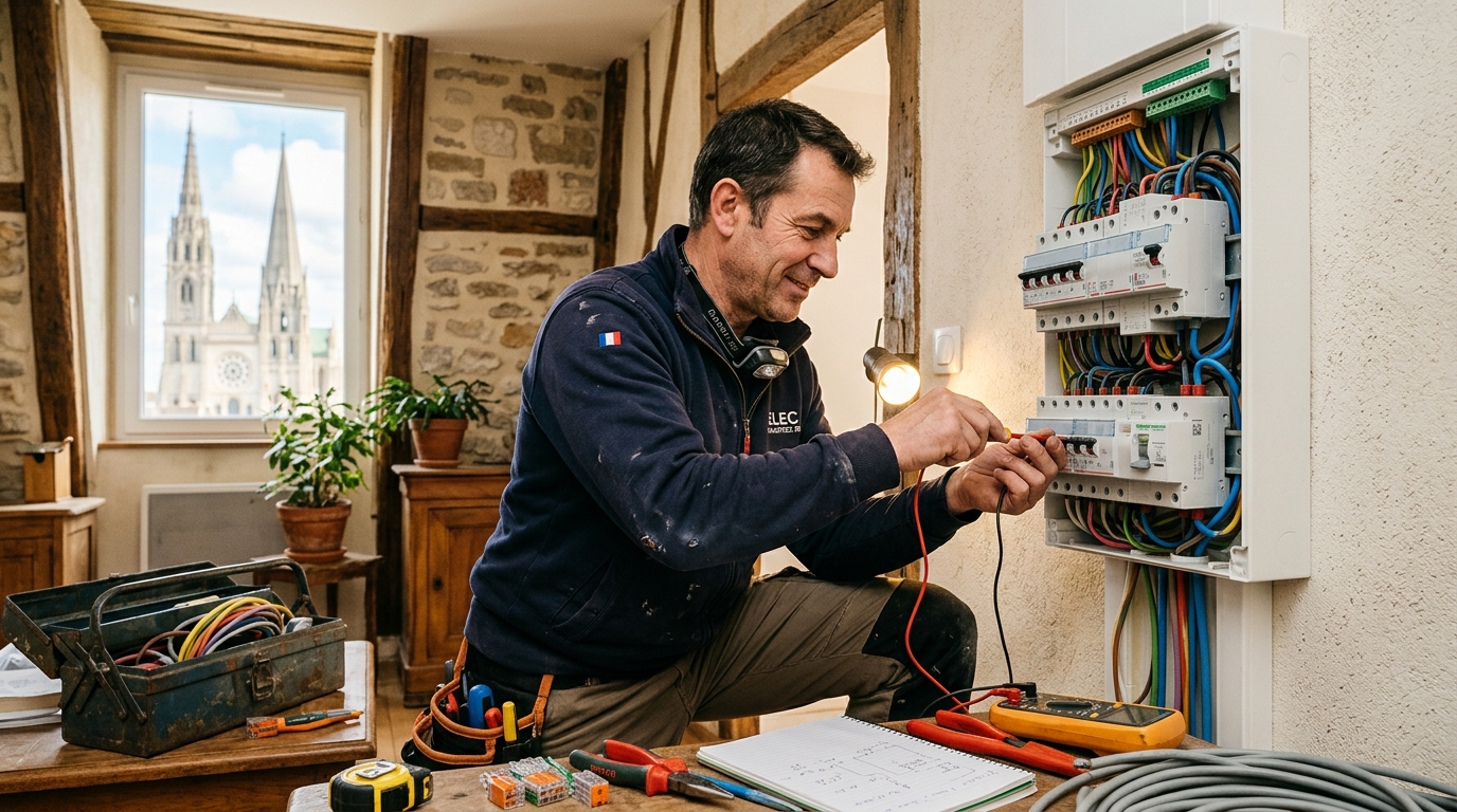 Chartres en lumière : guide pratique pour électricien en panne, sécurité et rénovation
