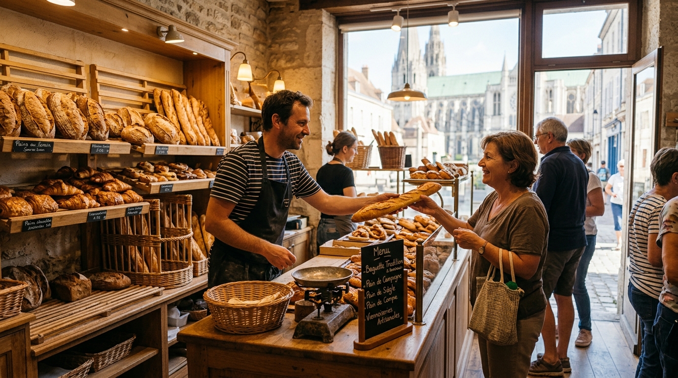 Conseils pratiques pour choisir et savourer une boulangerie Chartres
Optez pour une boulangerie artisanale Chartres quand vous privilégiez les savoir-faire locaux : cuisson traditionnelle, pains au levain, viennoiseries prêtes sur place, et traçabilité des ingrédients. Pour comparer et repérer la meilleure boulangerie Chartres et alentours, regardez les avis boulangerie Chartres et testez quelques adresses près de chez vous. Pensez aussi à la pratique des boulangeries Chartres ouvertes le dimanche selon les jours et les rues; certaines enseignes font le choix d’horaires plus souples. En complément, consultez proxireduc-28.com pour les bons plans et les réductions associées, et demandez le QR code à l’accueil pour bénéficier des offres partenaires. Si vous voulez varier les plaisirs, pensez aussi à visiter les boulangerie Mainvilliers, boulangerie Lucé, boulangerie Champhol, boulangerie Luisant et boulangerie Vernouillet situées autour de Chartres : chaque ville a ses spécialités et ses produits phares qui font le charme de l’Eure-et-Loir.
